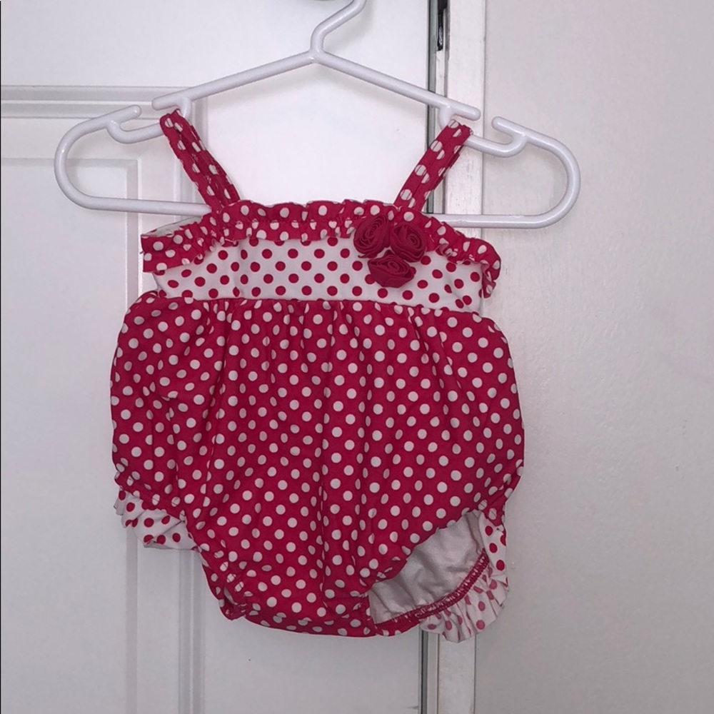 Dark PINK (not red) Swim Suit Size:0-3